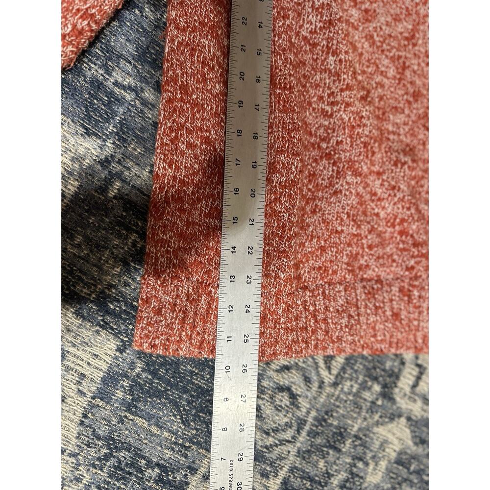 L.L. BEAN Ragg Funnel Roll Neck Sweater Orange Cotton Marled Women’s Medium Prep - Picture 5 of 6